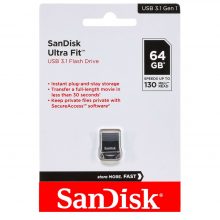 فلش مموری سن دیسک SanDisk ULTRA FIT CZ430 USB3.0 ظرفیت۶۴ گیگابایت