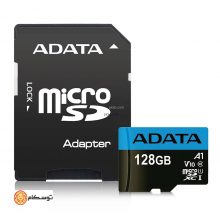 کارت حافظه microSDHC ای دیتا مدل Premier V10 A1 کلاس ۱۰ استاندارد UHS-I سرعت ۱۰۰MBps ظرفیت ۱۲۸ گیگابایت