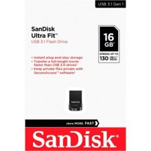 فلش مموری سن دیسک SanDisk ULTRA FIT CZ430 USB3.0 ظرفیت ۱۶ گیگابایت